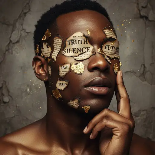 Dark-skinned Man Mid- S To Early S Close-up