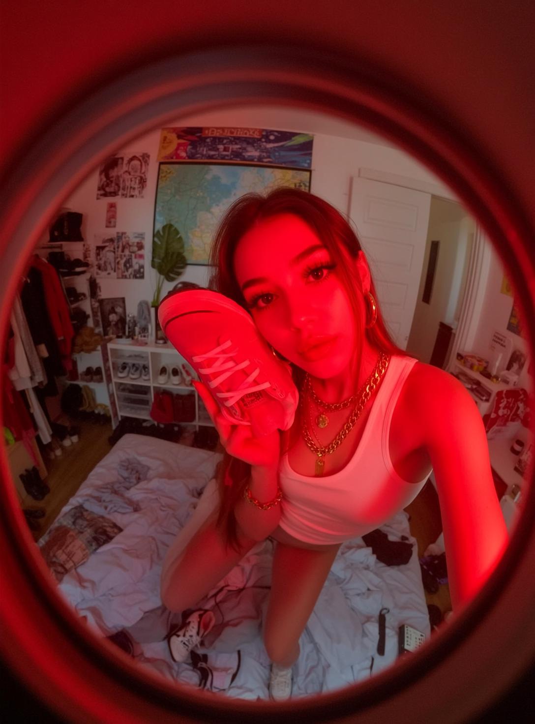 Fisheye Young Long Dark Brown Straight Fair