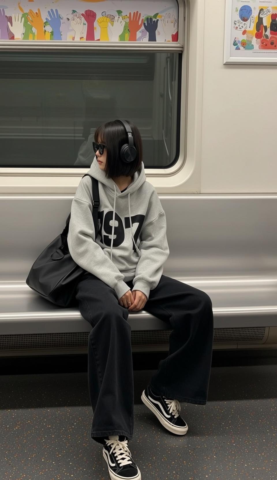 Subway Train Bench Candid Urban