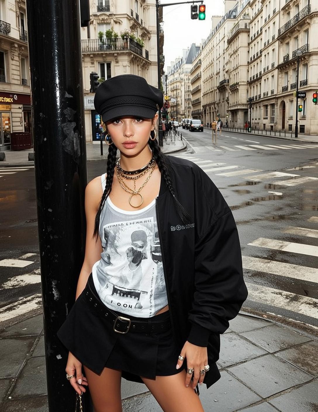 Wet Crosswalk Bomber Jacket Look