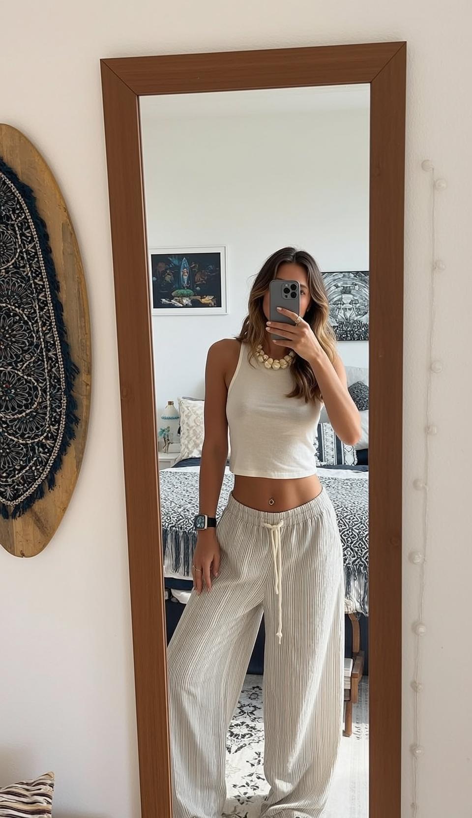Casual Young Long Wavy Brown Light White