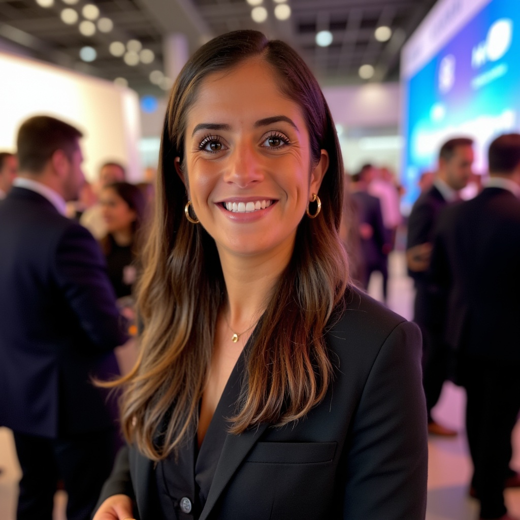 Professional Woman Networking At Business Conference