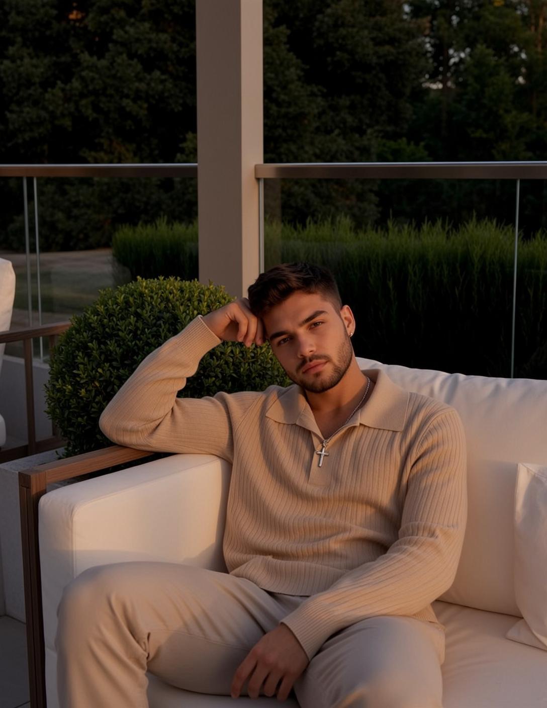 Young Short Dark Styled Light Tan Beige