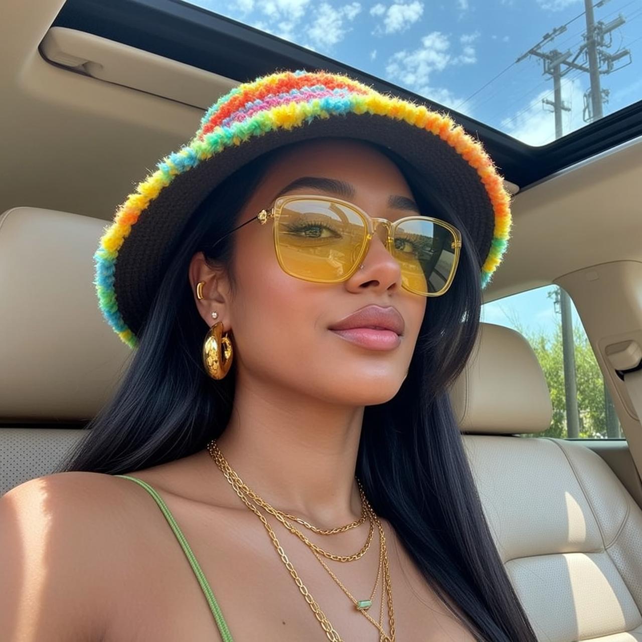 Green Top Car Portrait