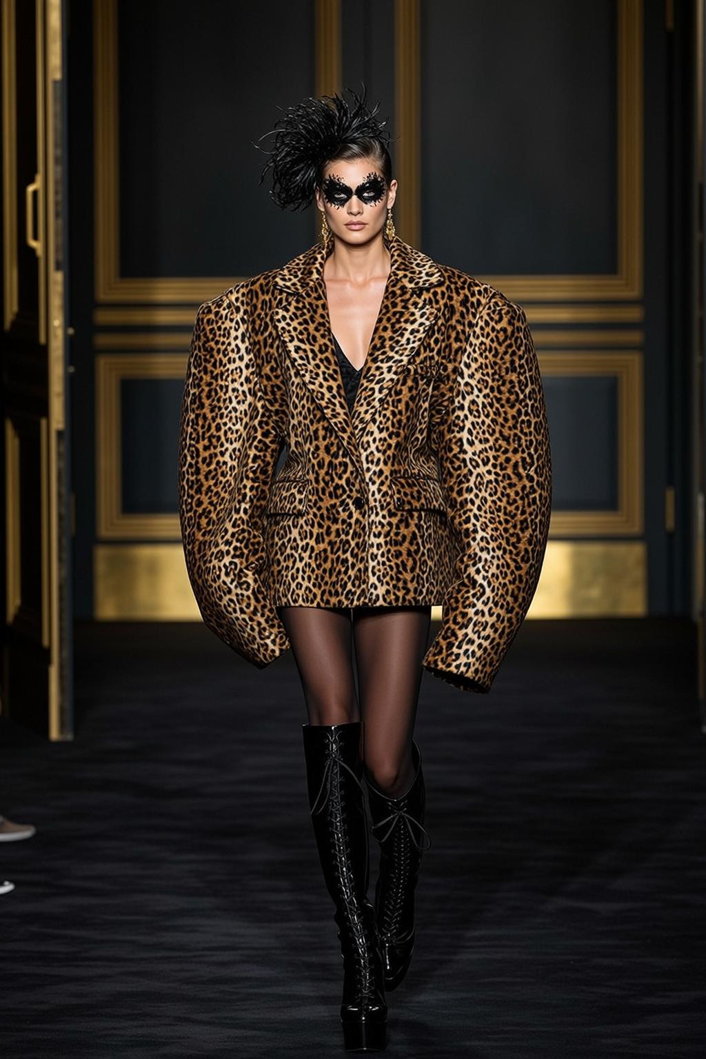 Fashion Week Dark Hair Pulled Back Fair