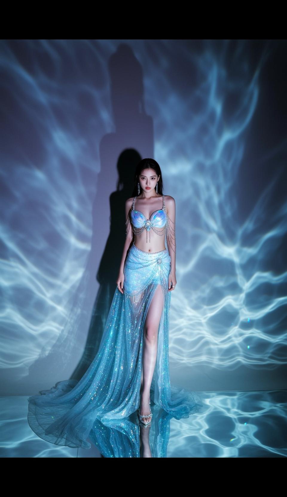 Iridescent Mermaid Water Portrait