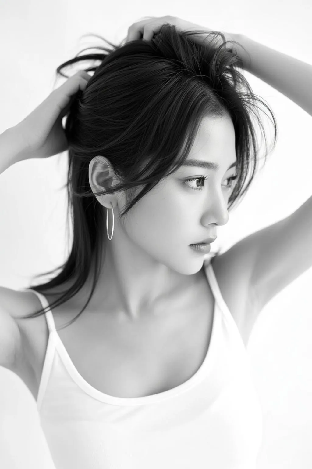 Makeup And Earrings In Styled Portrait