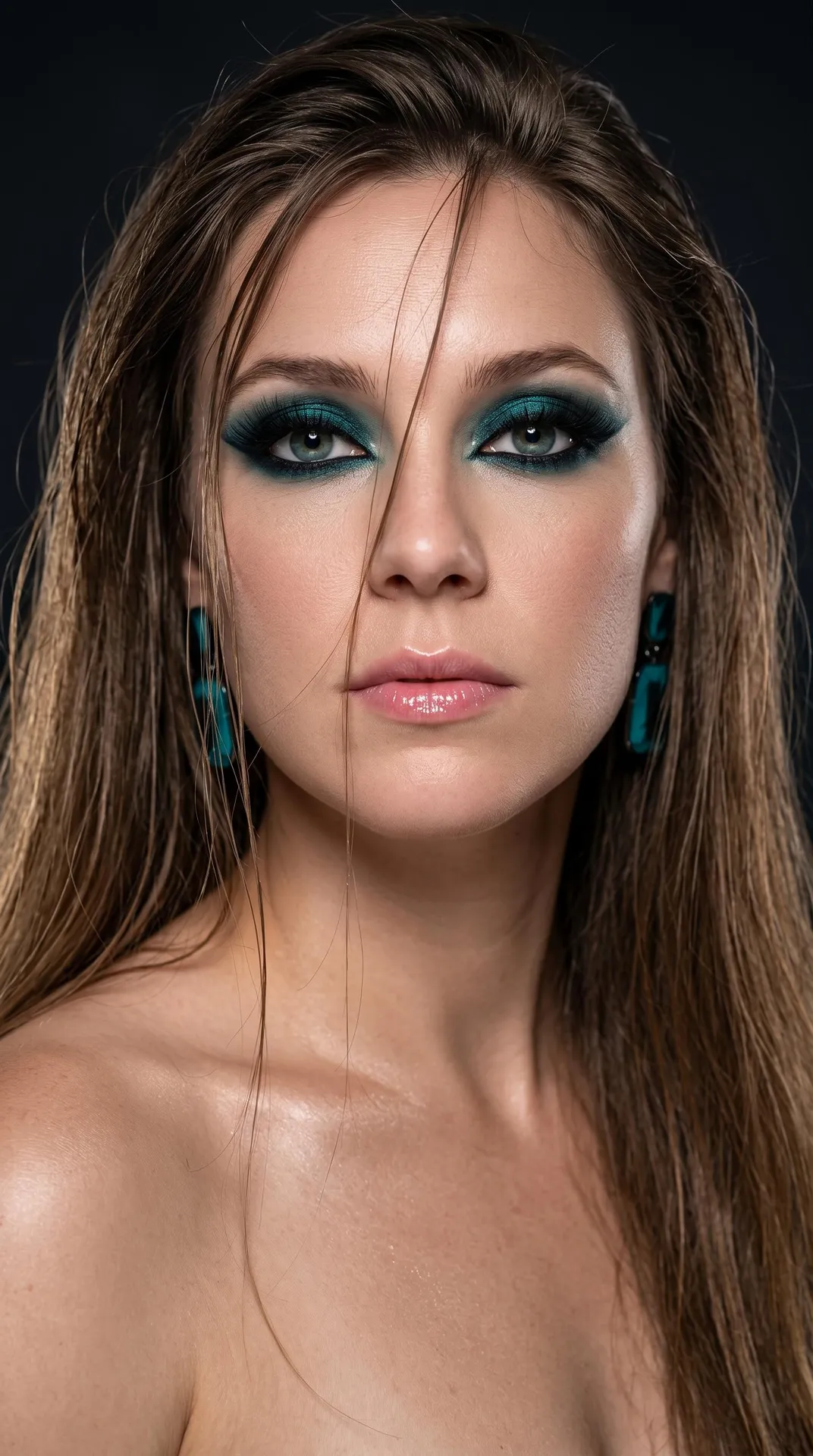 Glamorous Beauty Shoot Close Up Dramatic Lighting