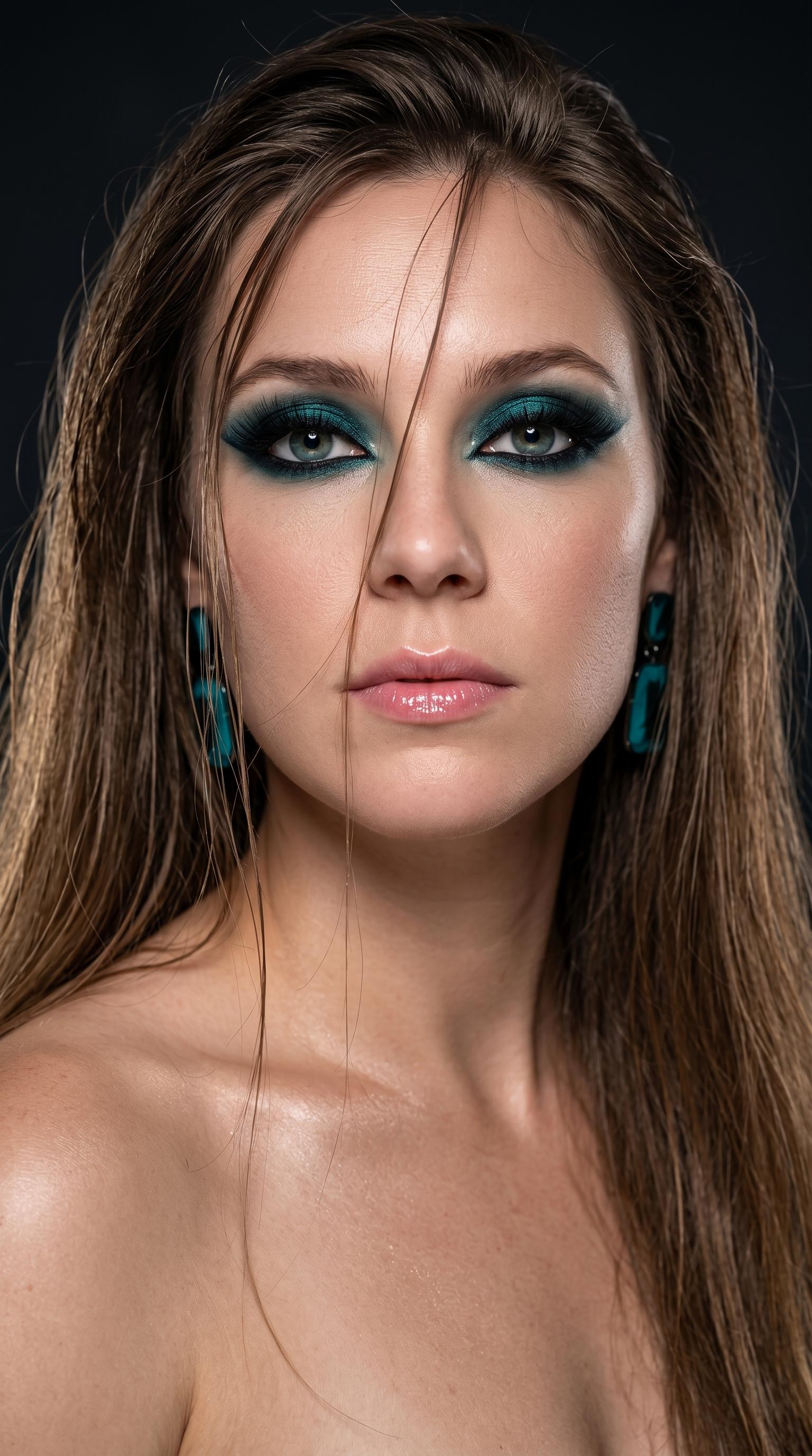 Glamorous Beauty Shoot Close Up Dramatic Lighting