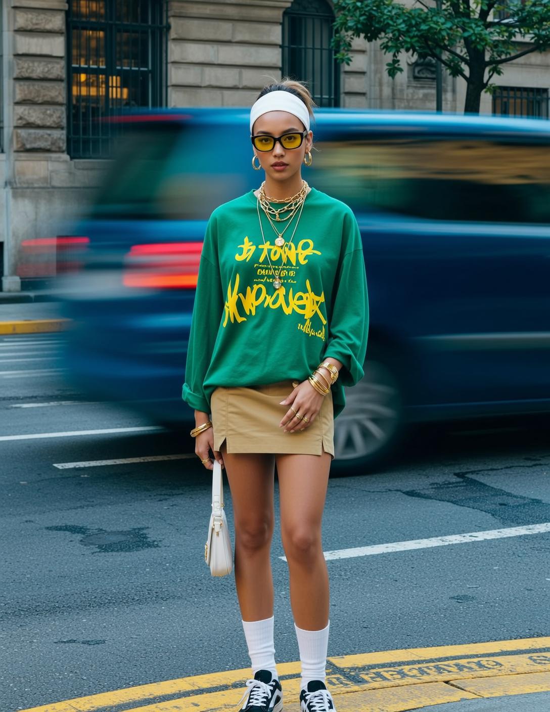 Green Sweatshirt Street Style