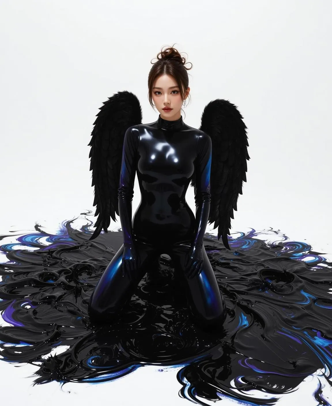 Black Latex Dark Angel Studio