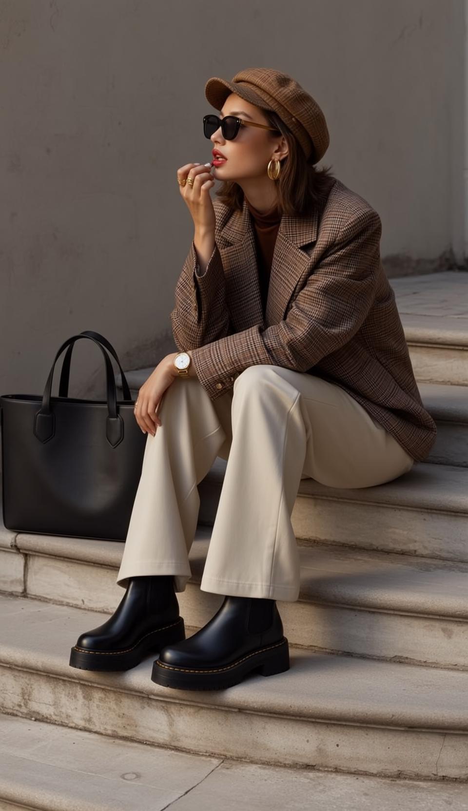 Casual Young Medium Brown Straight Fair Turtleneck