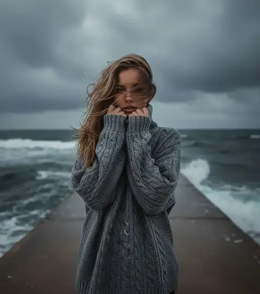 Cinematic Photo The Uploaded Dark Blonde Pretty German Woman Stormy