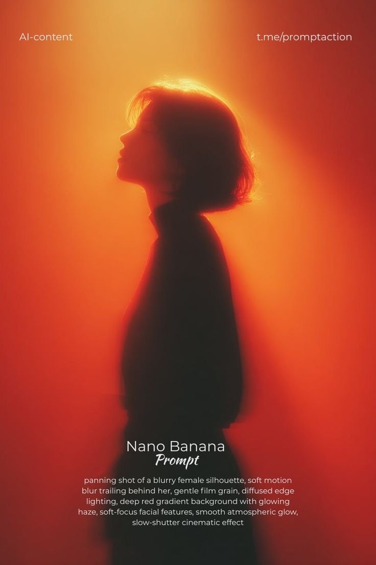 Blurry Female Silhouette Soft Motion Blur Cinematic Glow