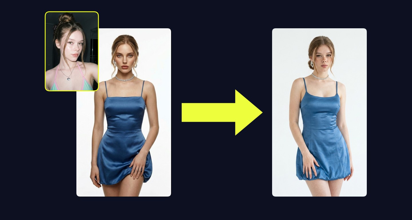 Mila remix walkthrough for Blue Satin Dress Studio Portrait Confident Pose
