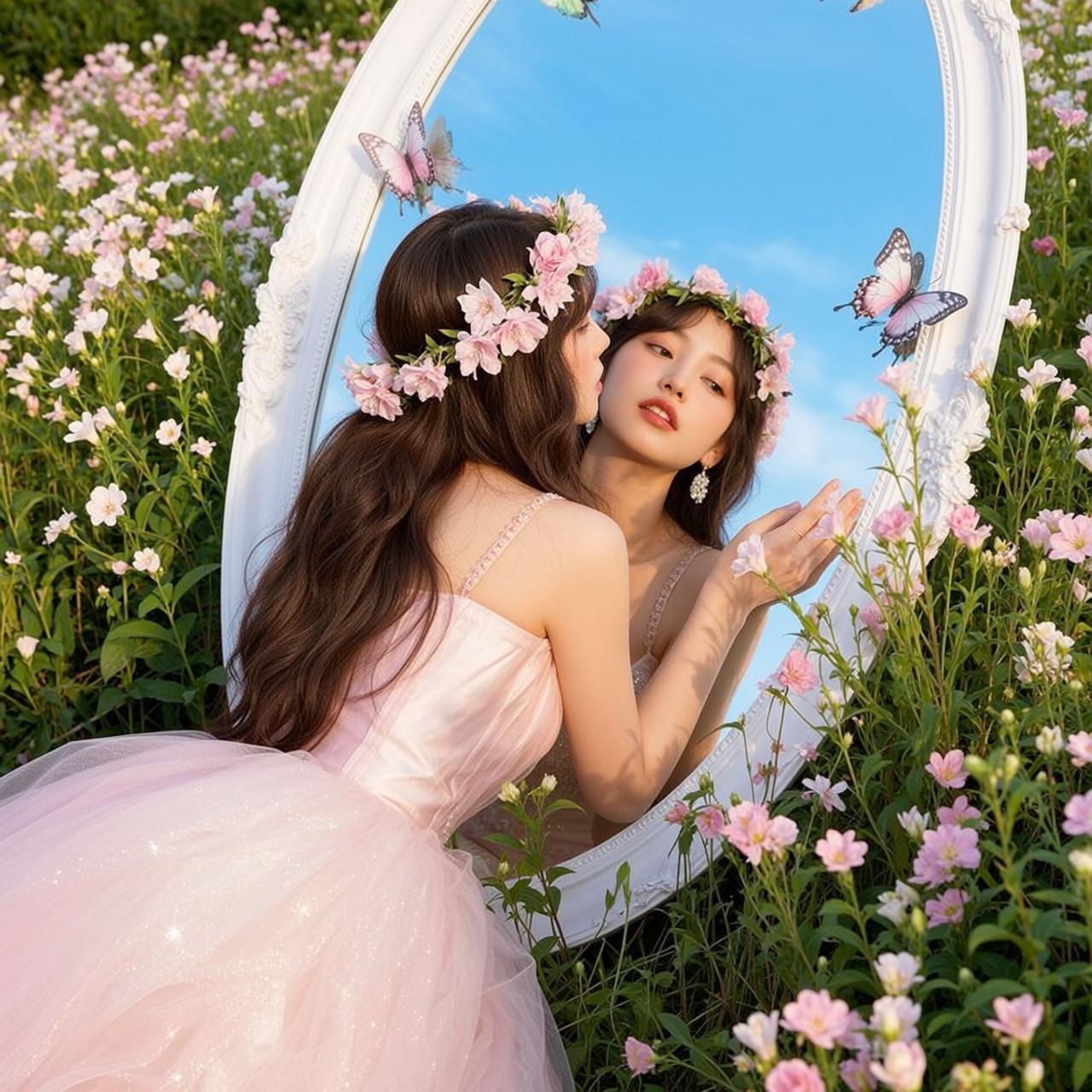 Pink Corset Ballgown Portrait