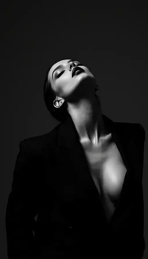 High-fashion Black And White Portrait