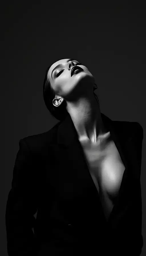 High-fashion Black And White Portrait