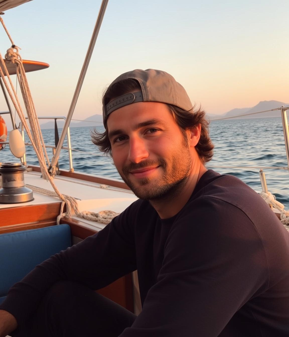 Sailboat Deck Cap Portrait