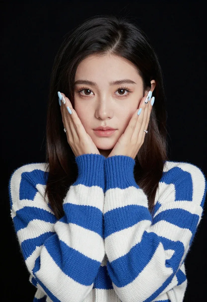Portrait Young Woman With Soft Glowing Skin And Gentle Makeup