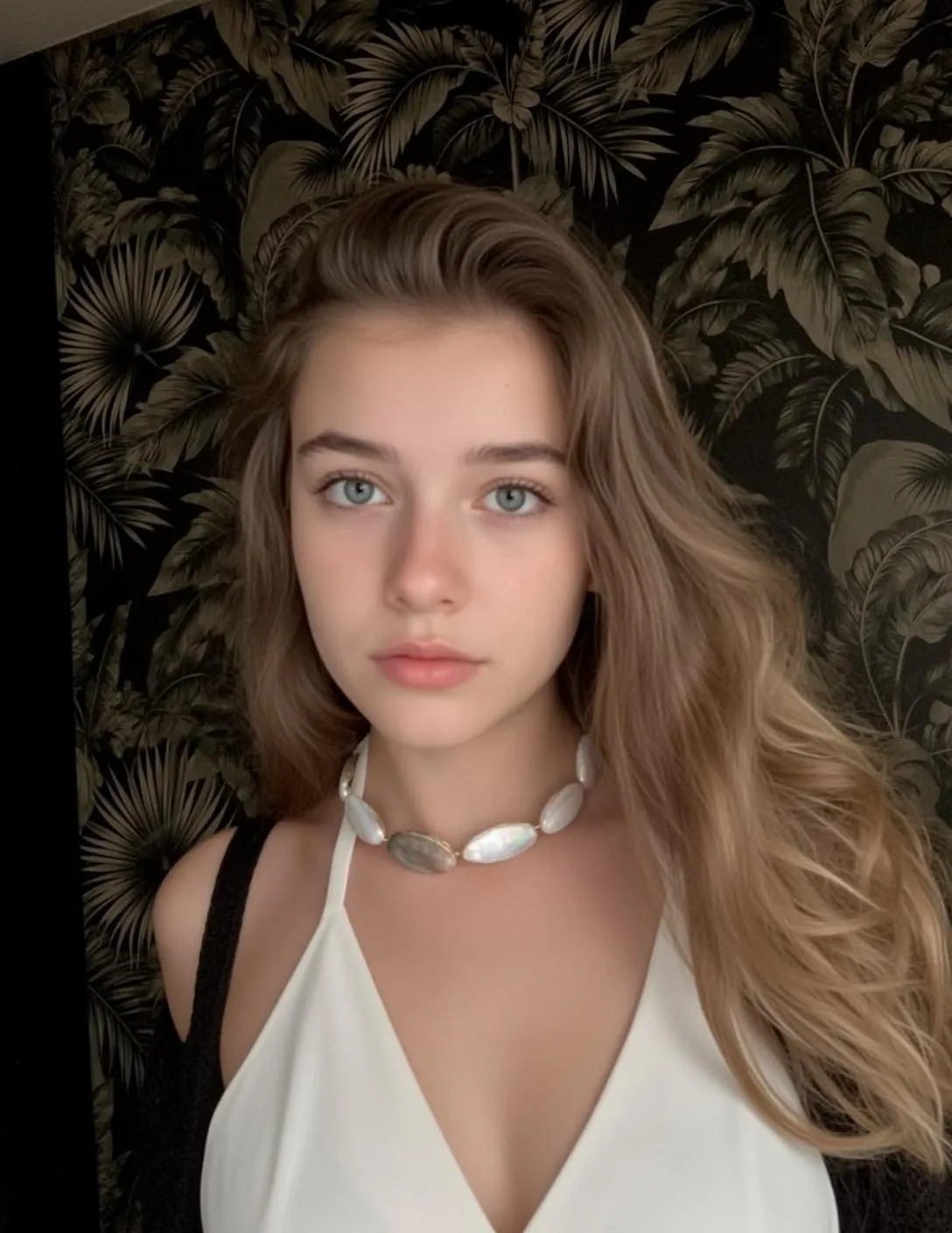 Necklace With White Top