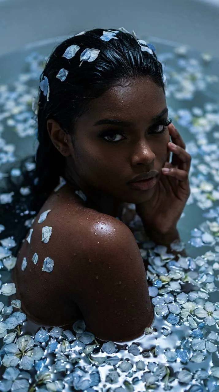Submerged Portrait Cinematic Lighting Petals