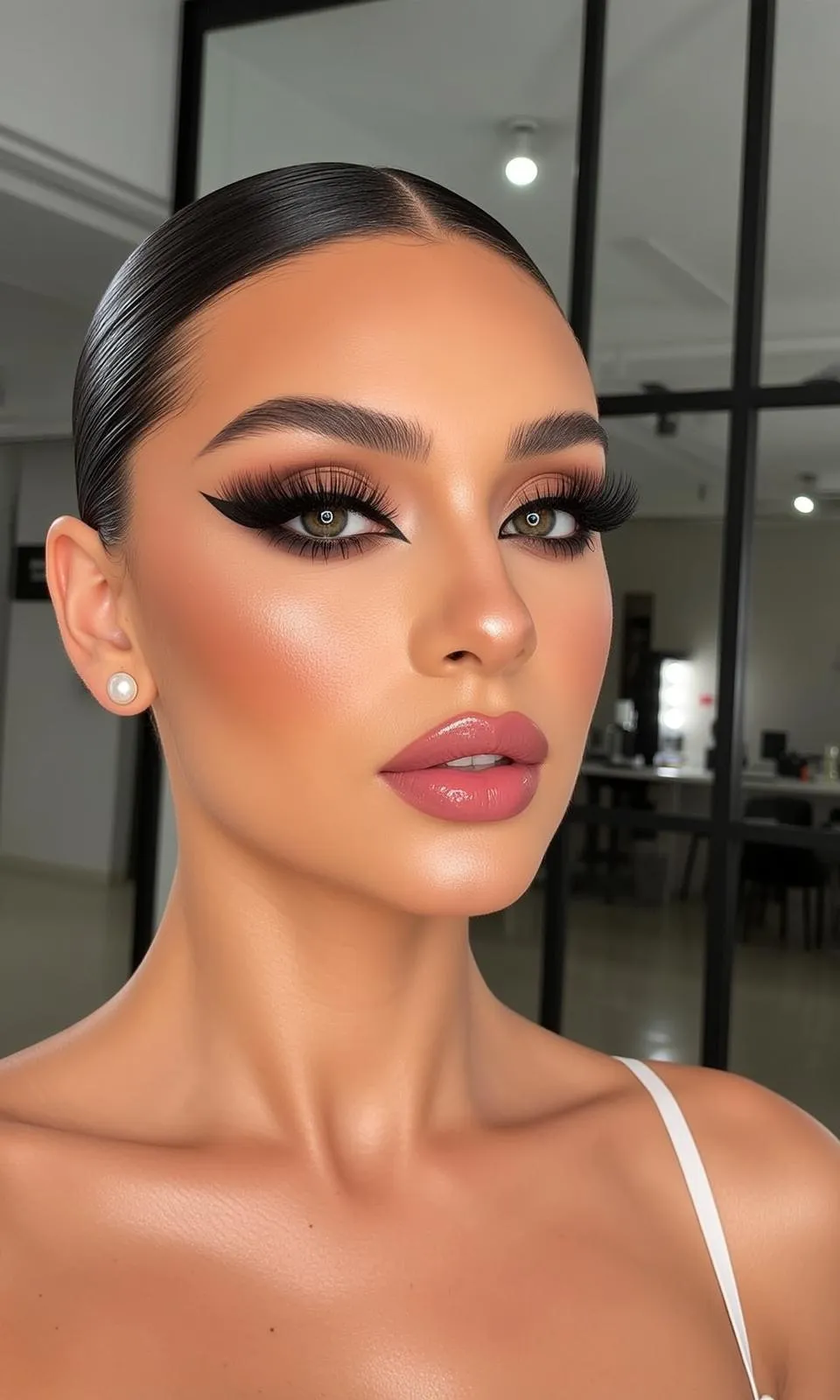 Makeup And False Lashes In Styled Portrait
