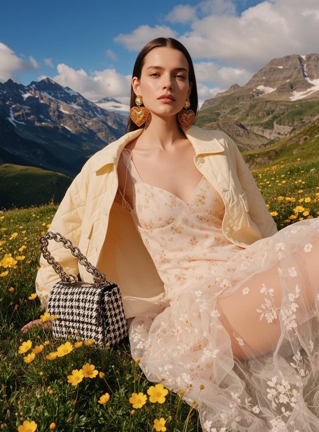 Explore Seated Grassy Meadow Filled Yellow Wildflowers