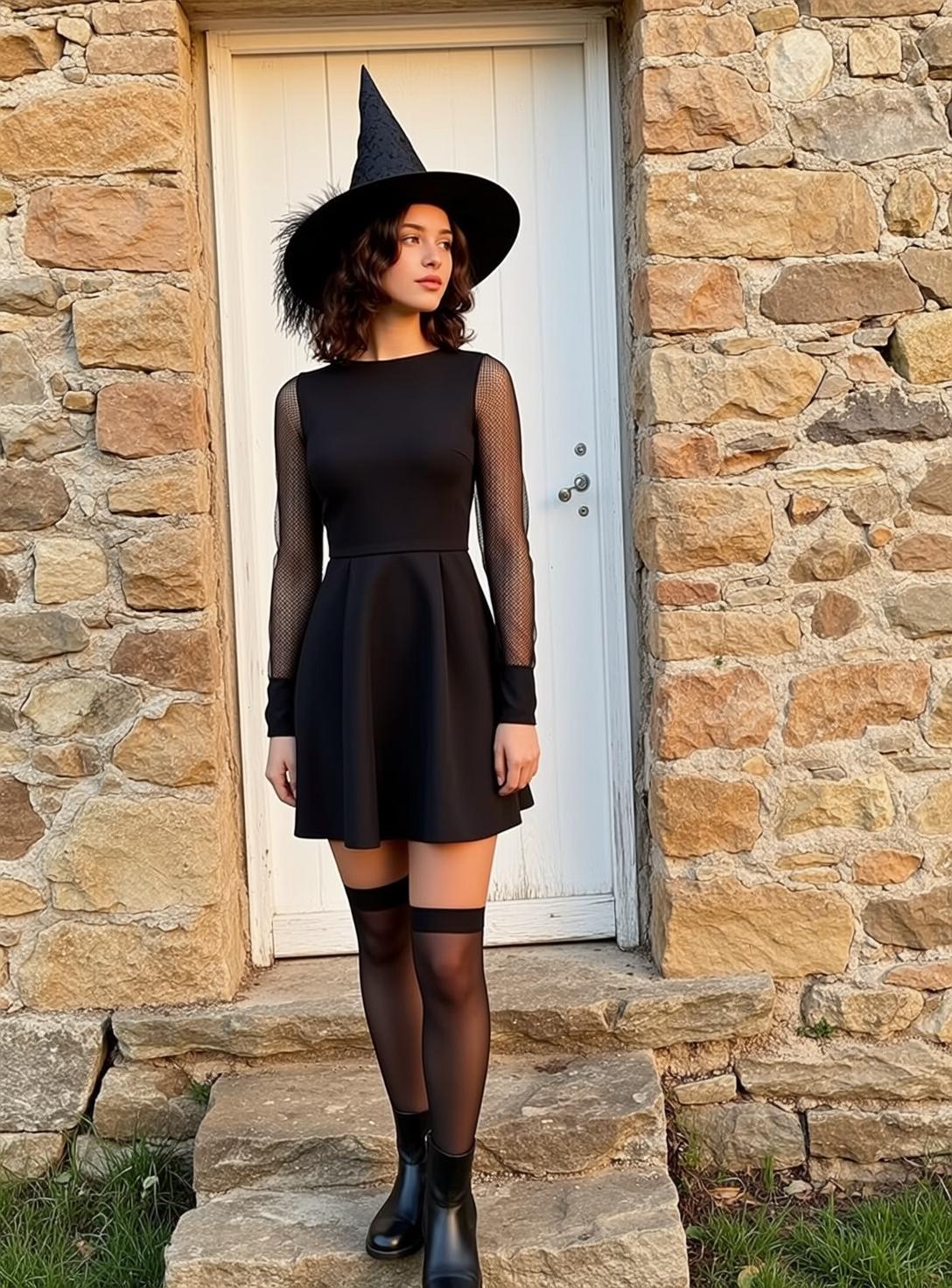 Witch Hat Halloween Dress Costume