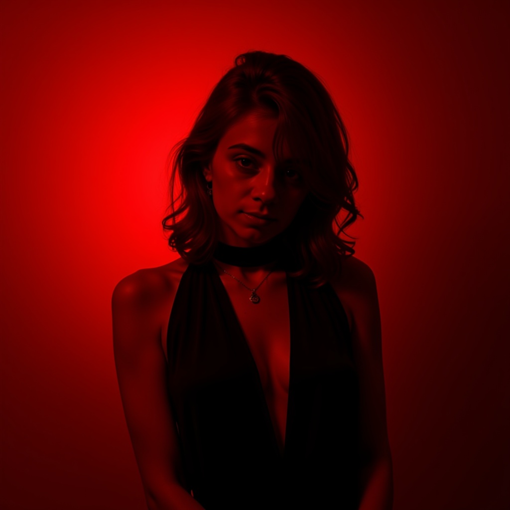 Professional shot featuring a model captured in hyper realistic detail with vintage colors