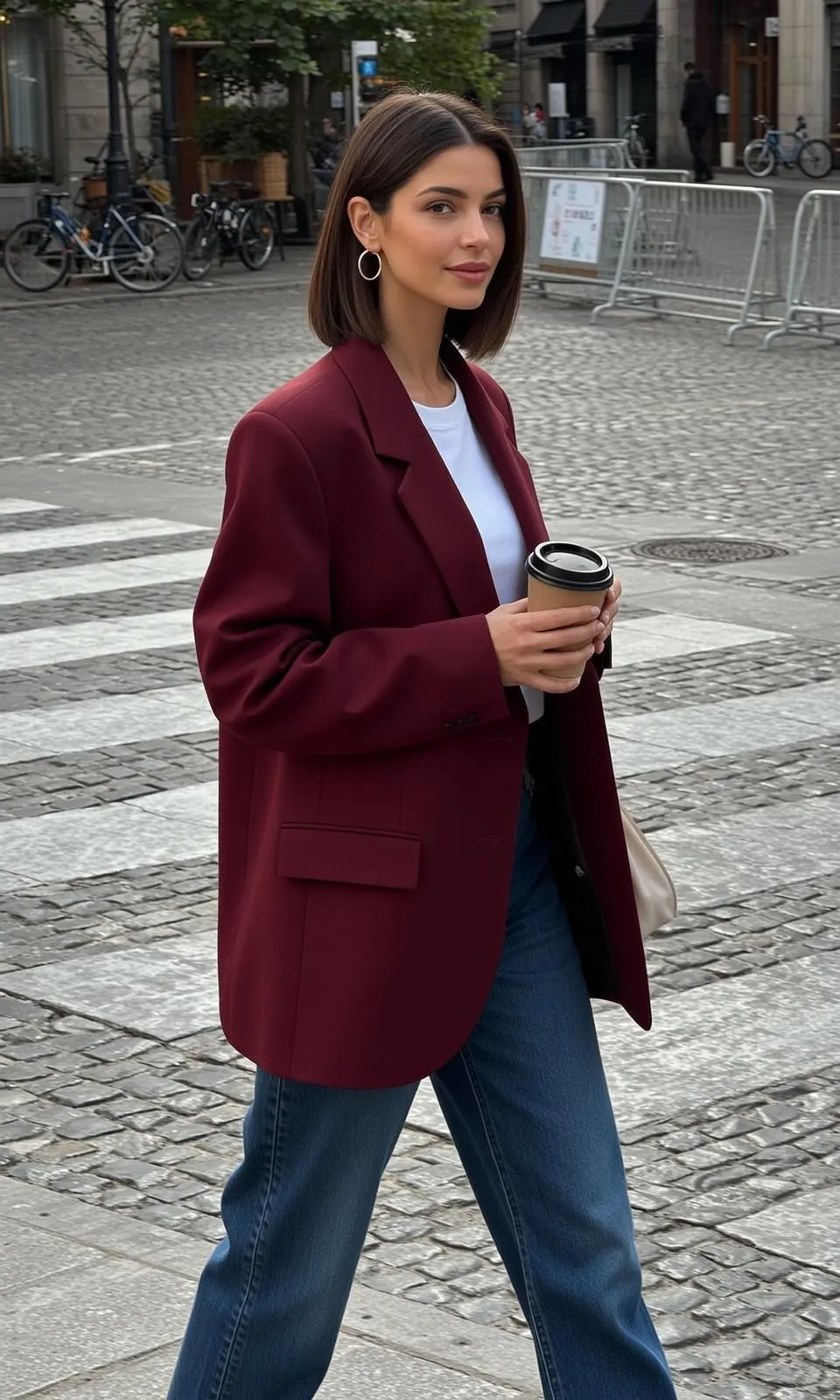 Earrings With Blazer Portrait