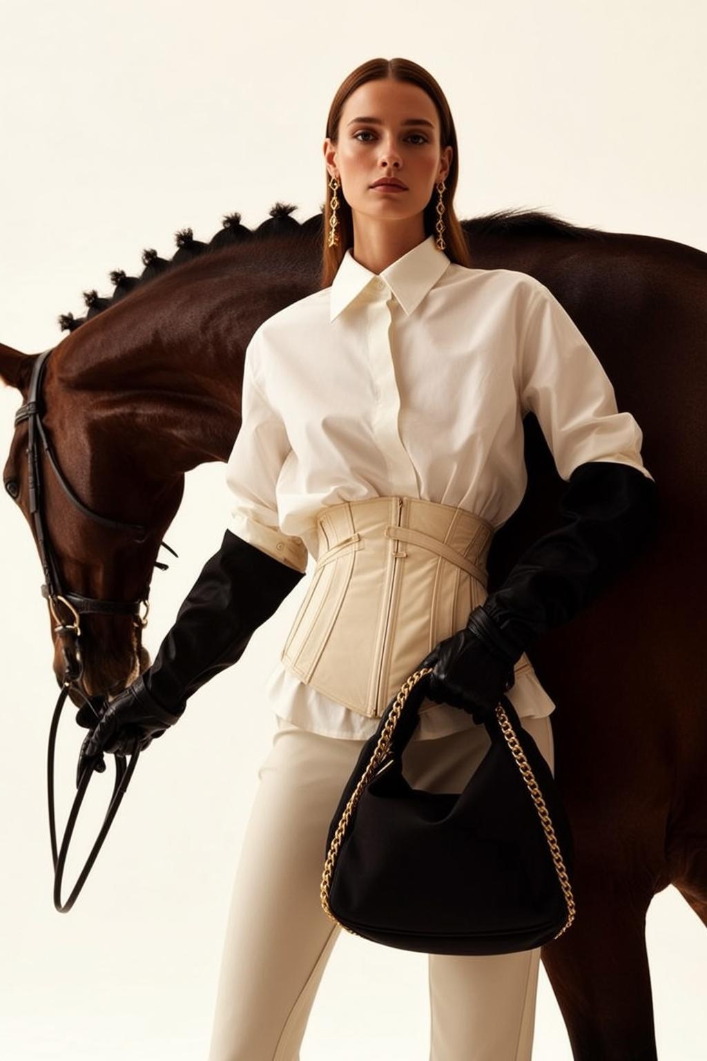 Horse And Leather Portrait