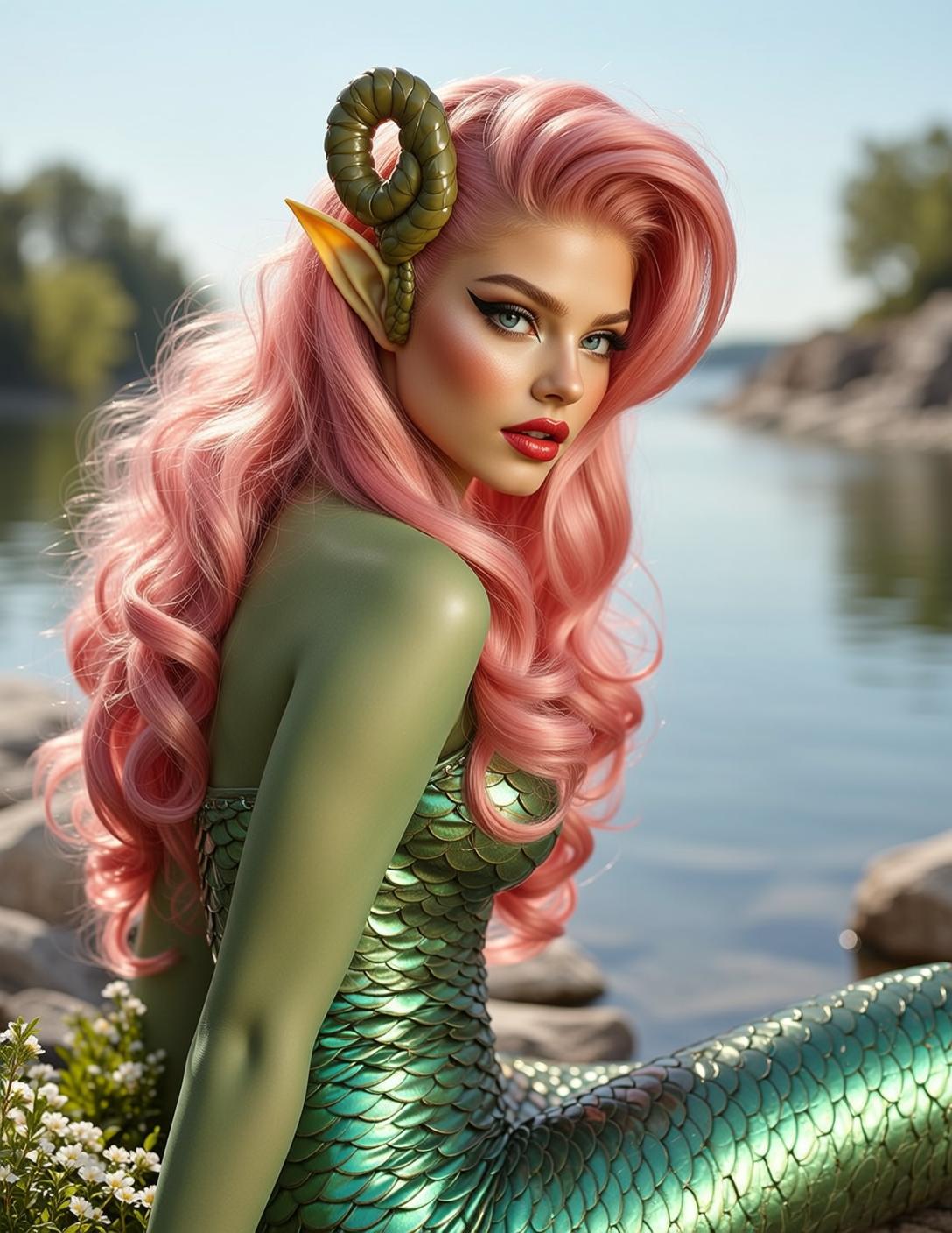 Halloween Recreate This Scene Prompt Description Mermaid
