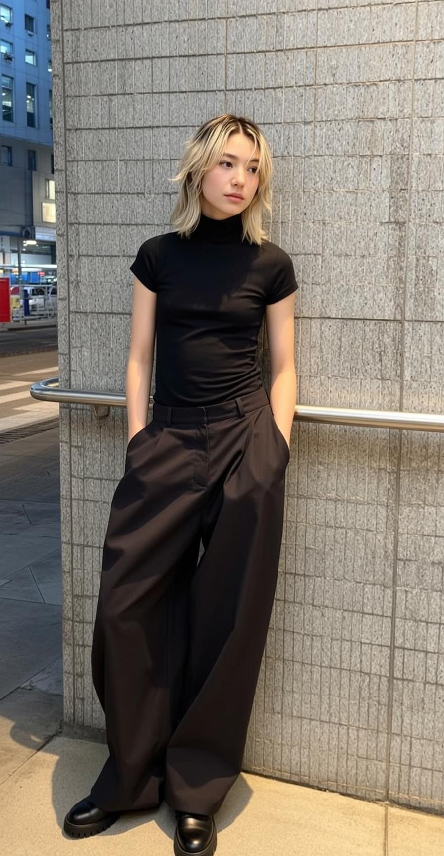 Casual Young Blonde Shoulder-length Layered Fair Black