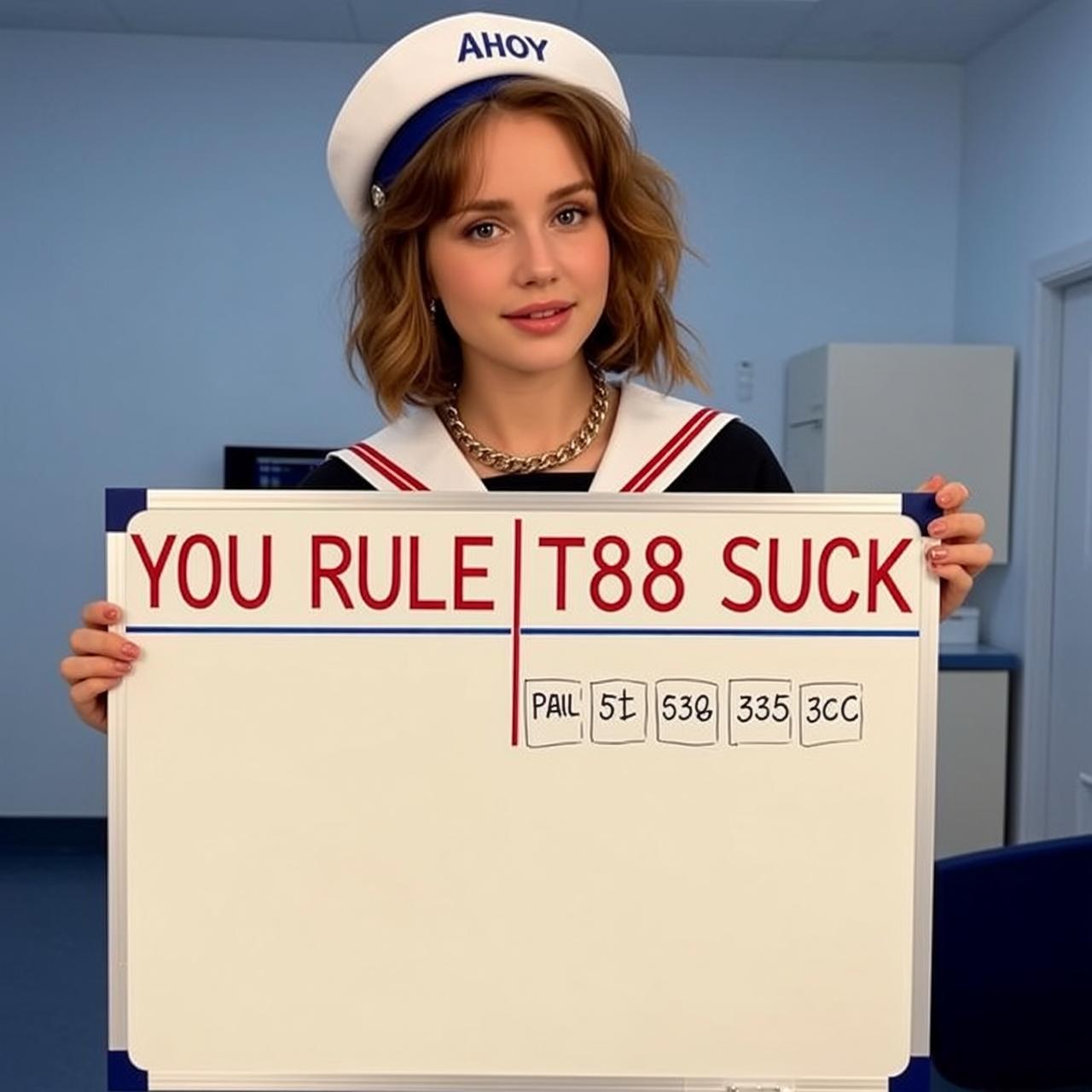Sailor Top Whiteboard Pose