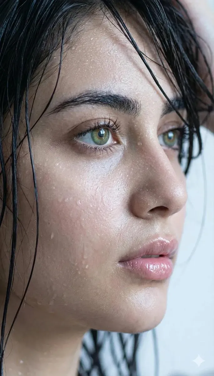 Extreme Wet Close Up Portrait