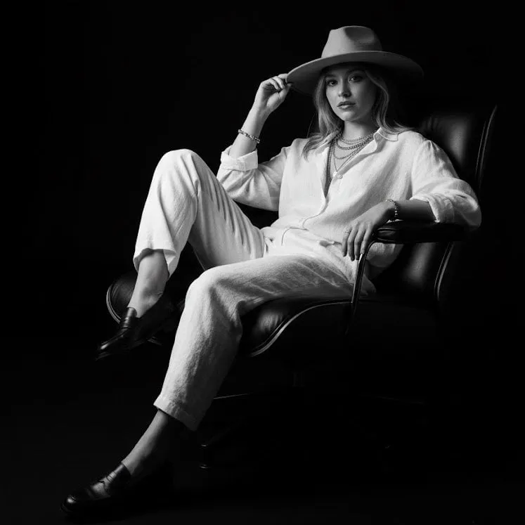 Necklace And Bracelets In Lounge Portrait