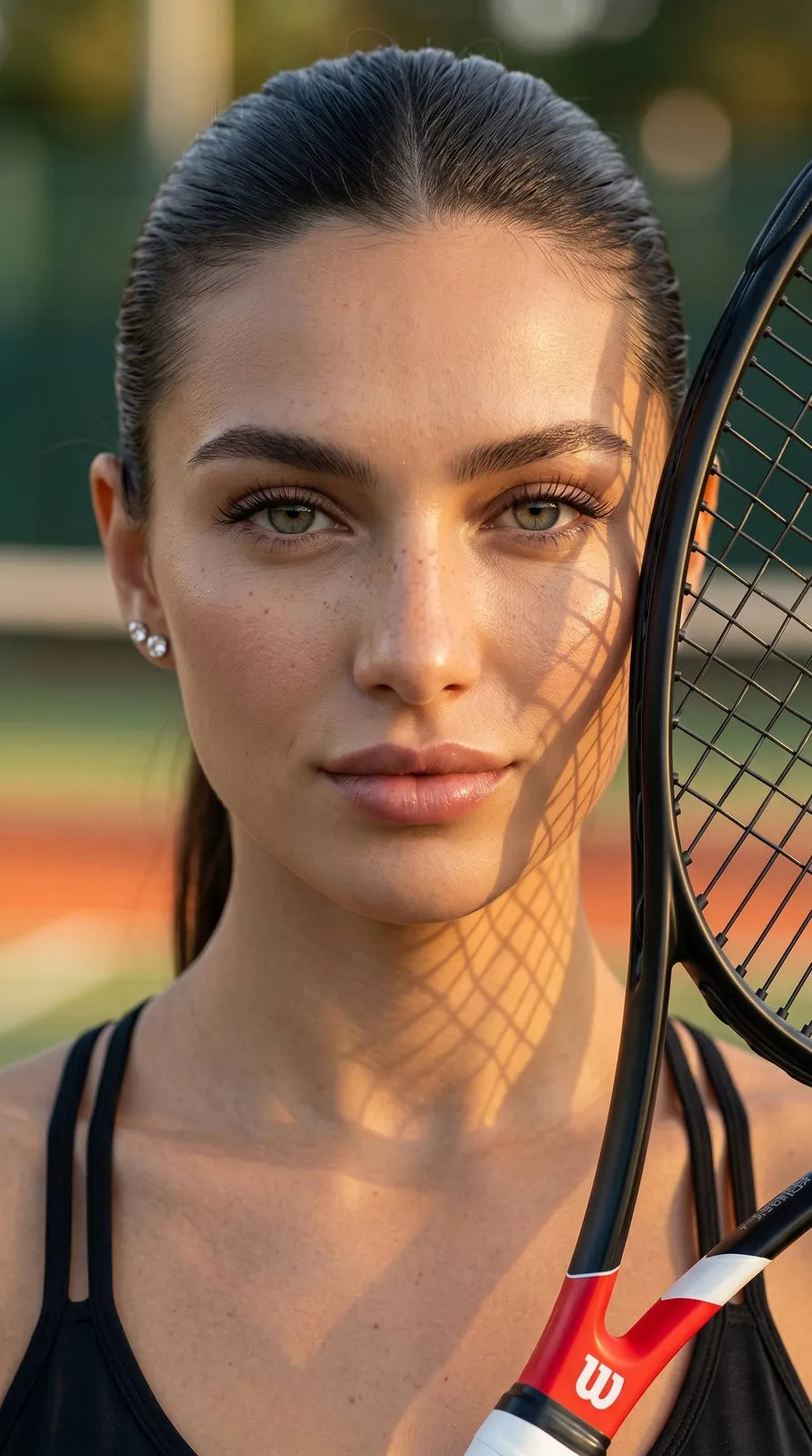 Makeup And Earrings In Outdoor Portrait
