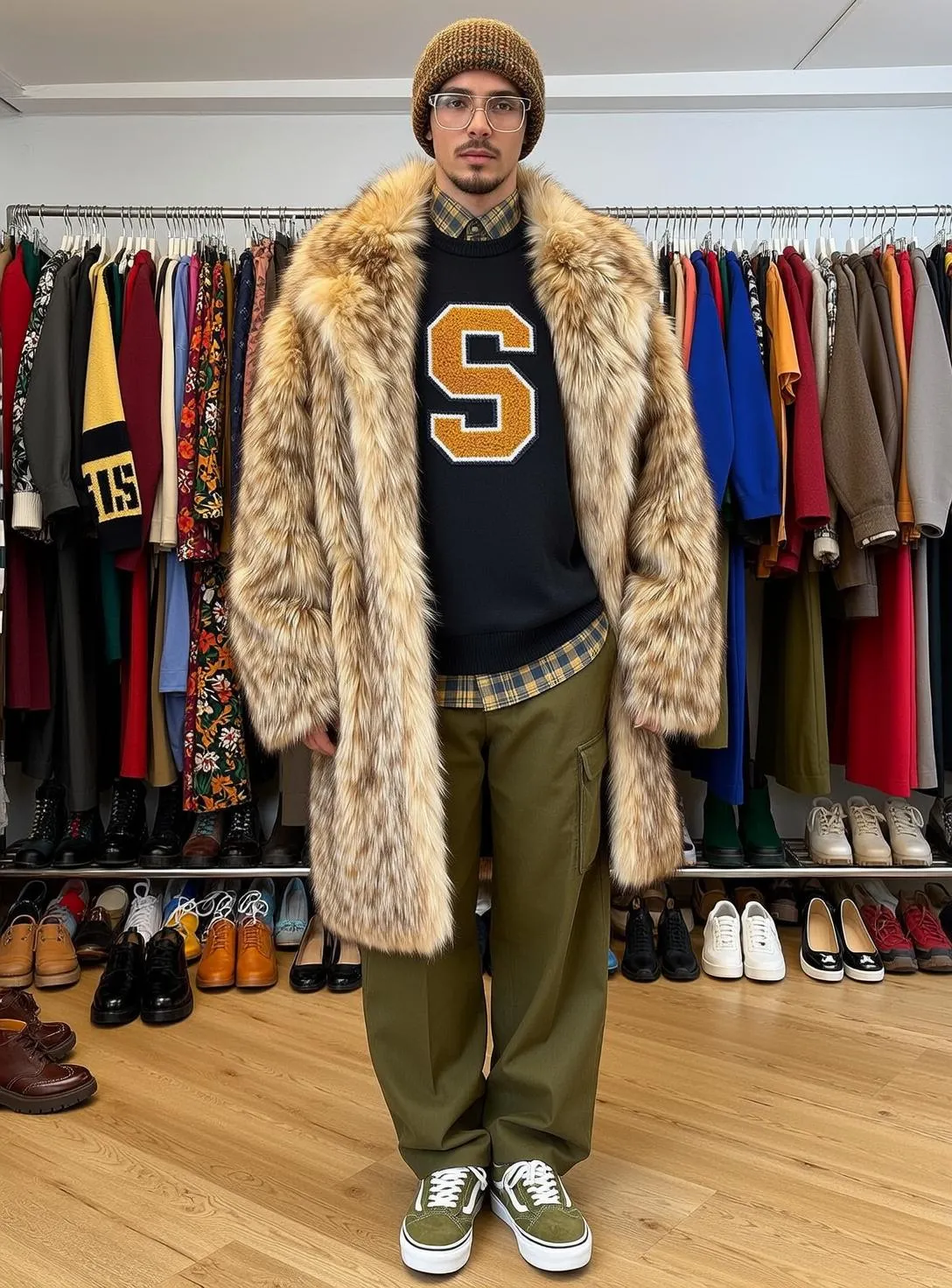 Faux Fur Coat Layers