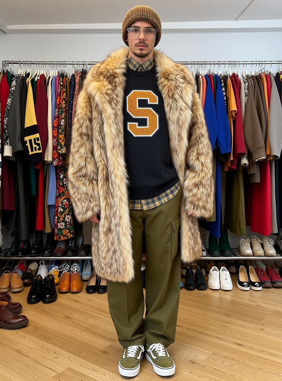 Faux Fur Coat Layers