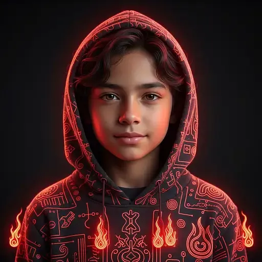 Make Close Picture Beautiful Super Realistic Young Indonesian Boy Looking