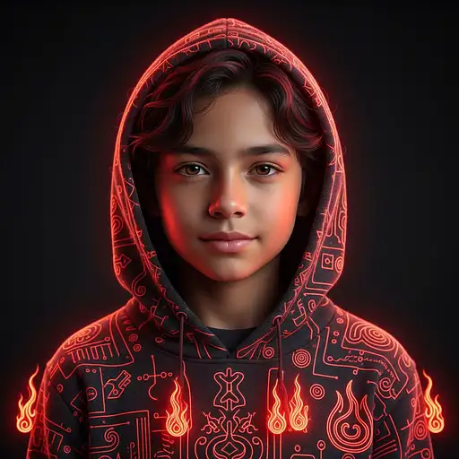 Make Close Picture Beautiful Super Realistic Young Indonesian Boy Looking