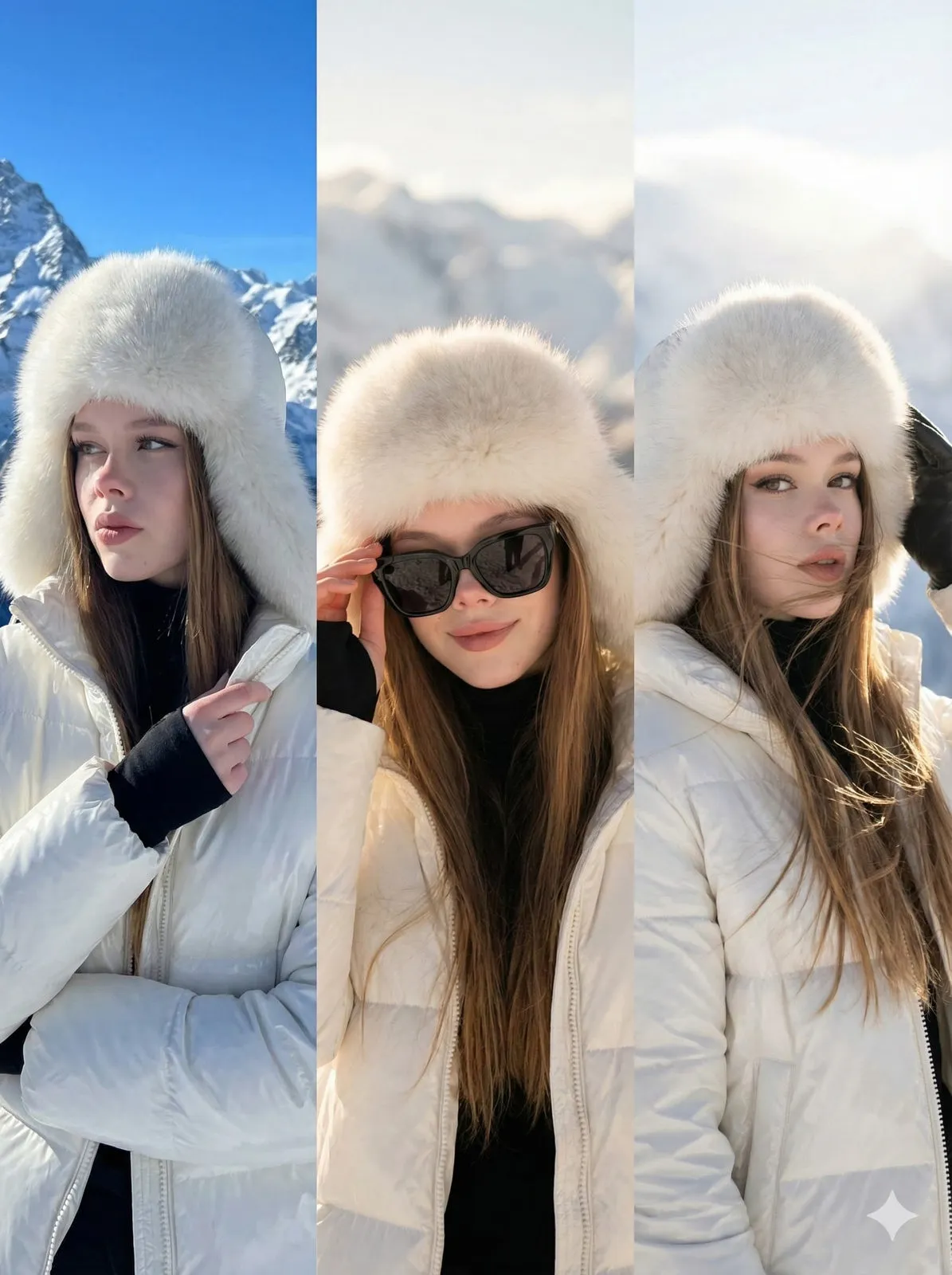 Winter Fashion Triptych Montage
