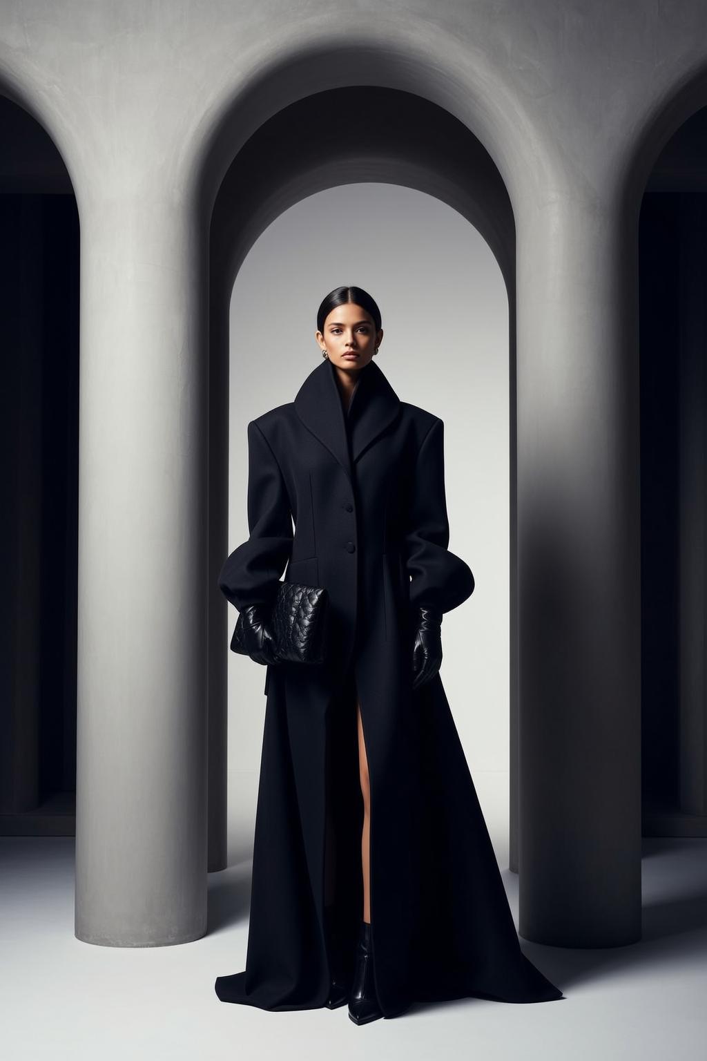 Fashion Week Dark Pulled Back Fair Black