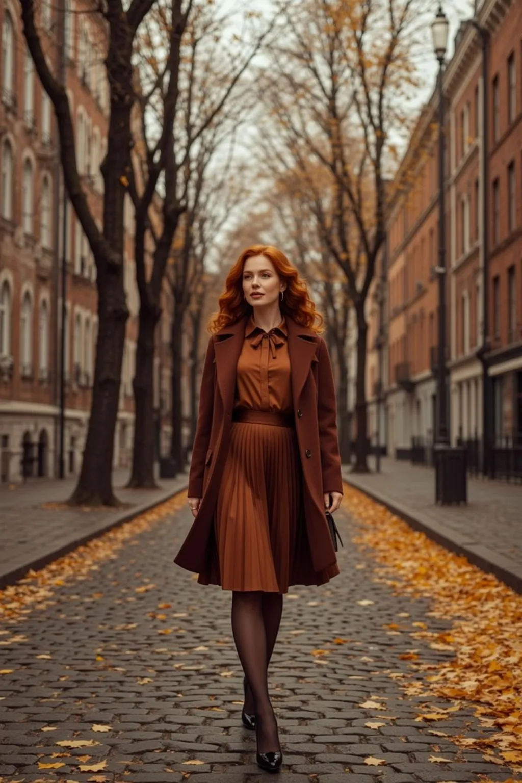 Autumn Long Wavy Red Hair Fair Skin