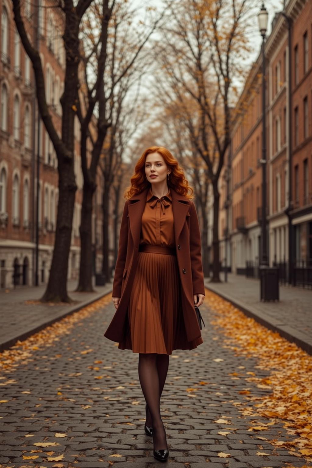 Autumn Long Wavy Red Hair Fair Skin