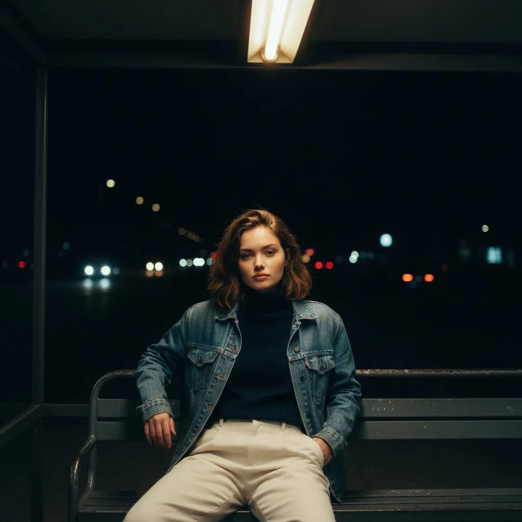 A Moment in Time: Night Thoughts at the Bus Stop