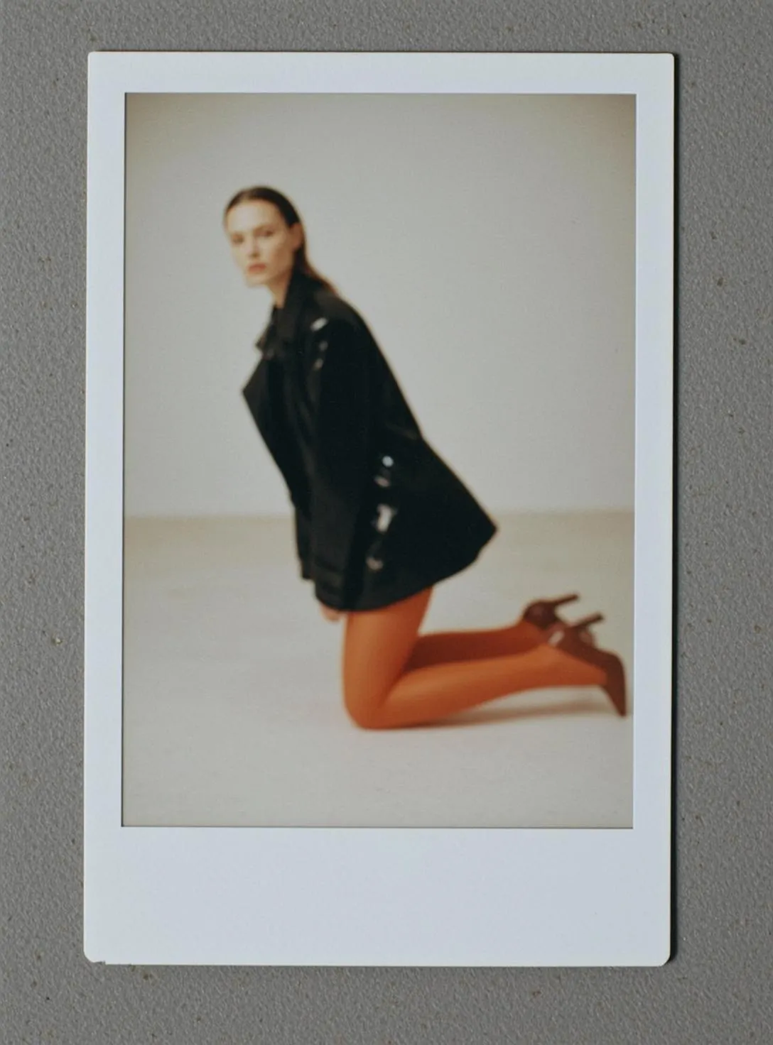 Blazer Kneeling Studio Pose