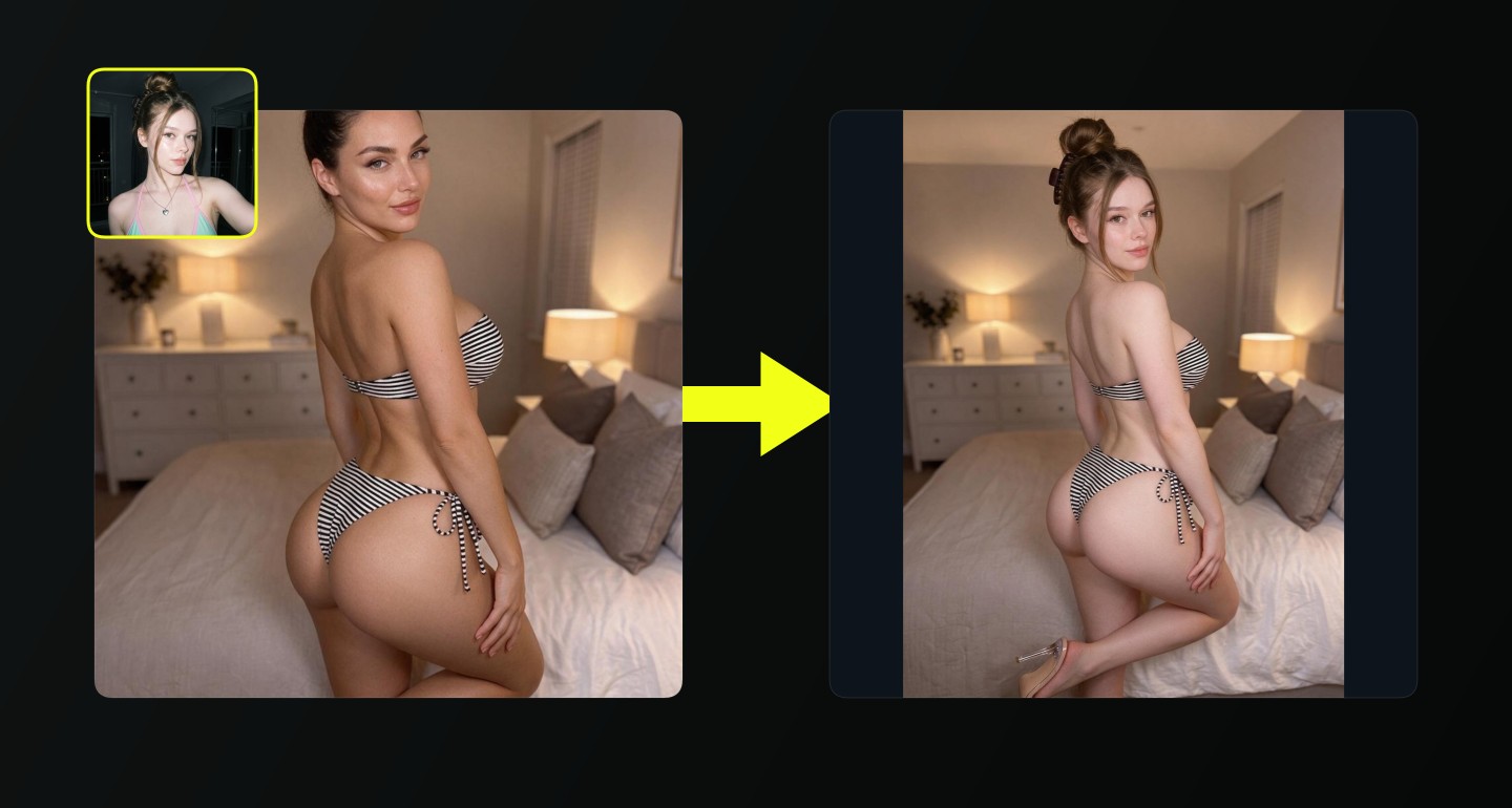 Mila remix walkthrough for Black Striped Bikini Bedroom Pose