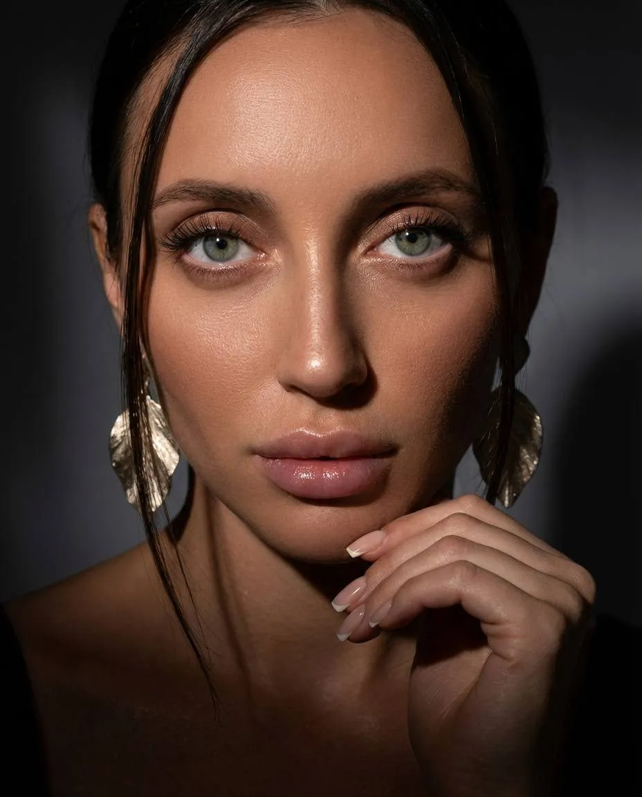 Realistic Portrait Soft Shadow Petal Earrings